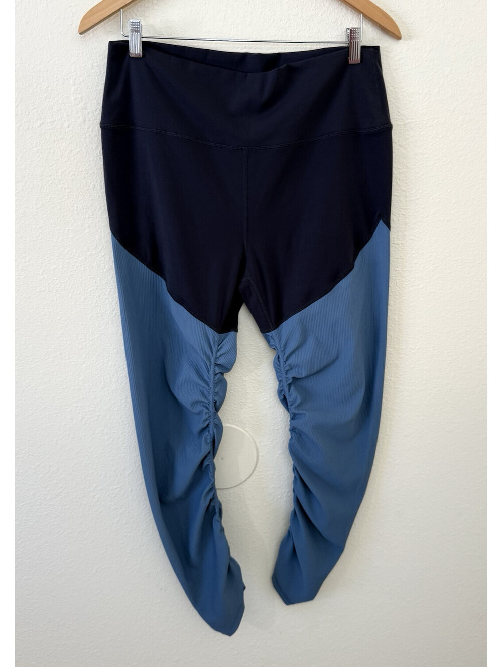 Zyia Active Storm Parallel Luxe Leggings High Rise 7/8 2-Tone Ruched 16-18 Size